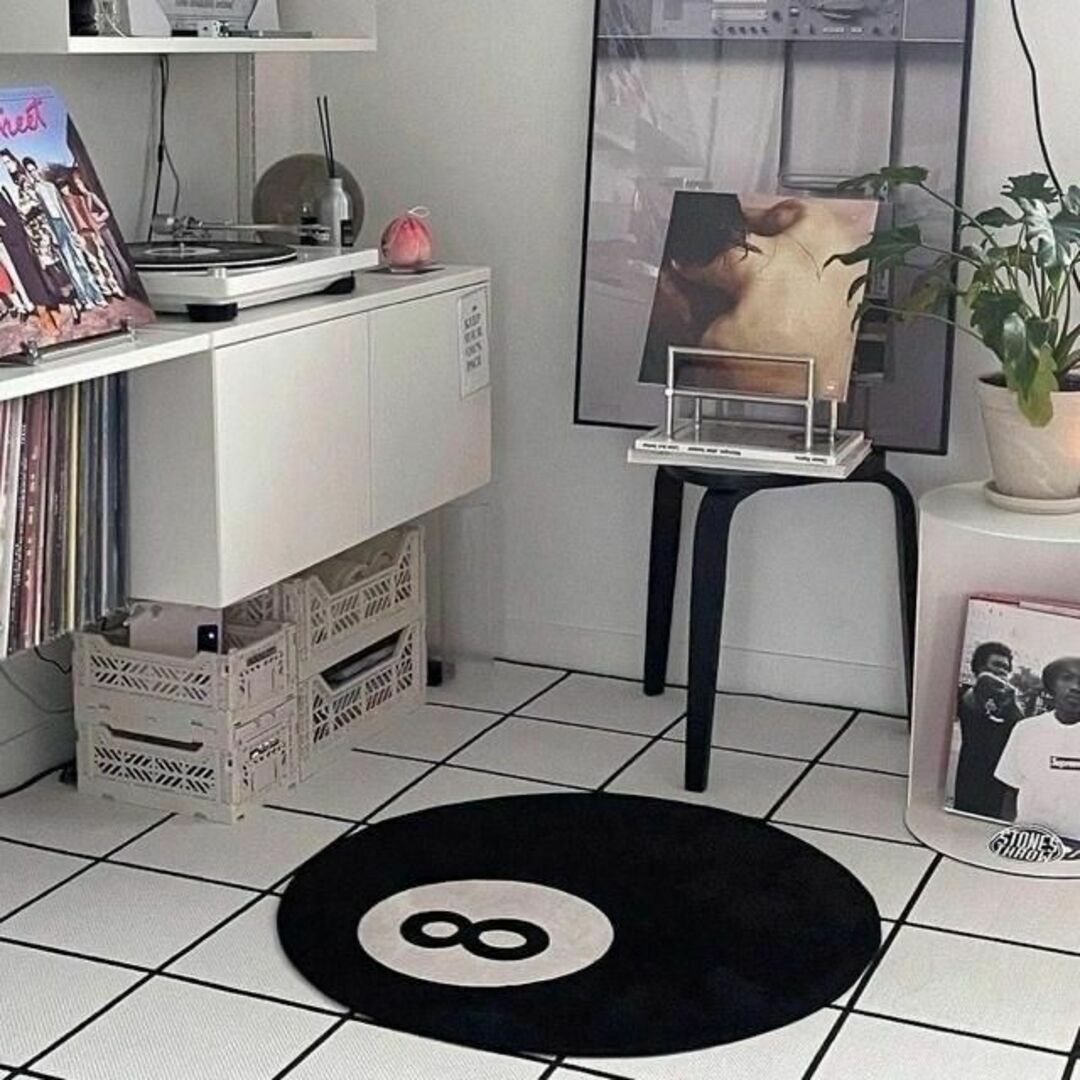 STUSSY 韓国 インテリア 8ボール ビリヤード エイトボール ラグ マット