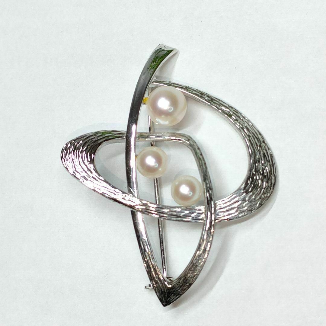 MIKIMOTO - ミキモト パール 真珠 ブローチ 11珠 シルバー M刻印 S刻印