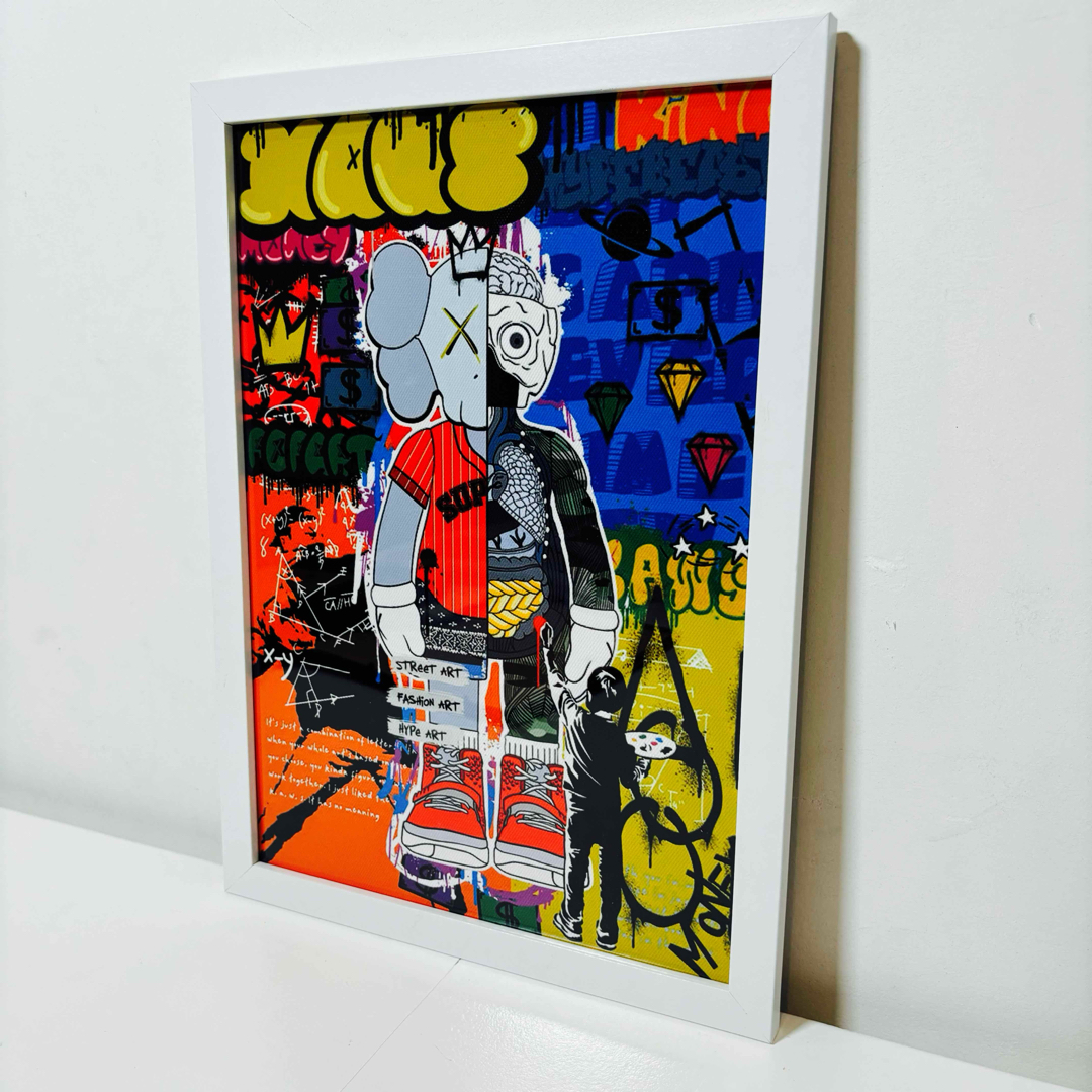 白額付きポスター】KAWS(カウズ)24ベアブリック(A4サイズ)の通販 by