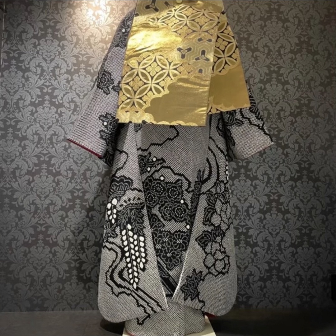 振袖 総絞り 長襦袢セット 正絹 黒 総絞り振袖 袋帯 長襦袢 セット