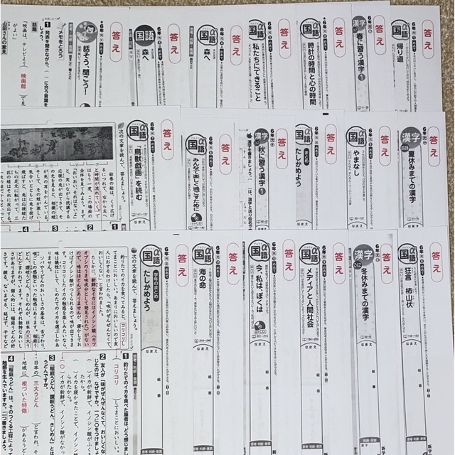 カラーテスト 6年 国語 答え 光村図書の通販 by hiro's shop｜ラクマ