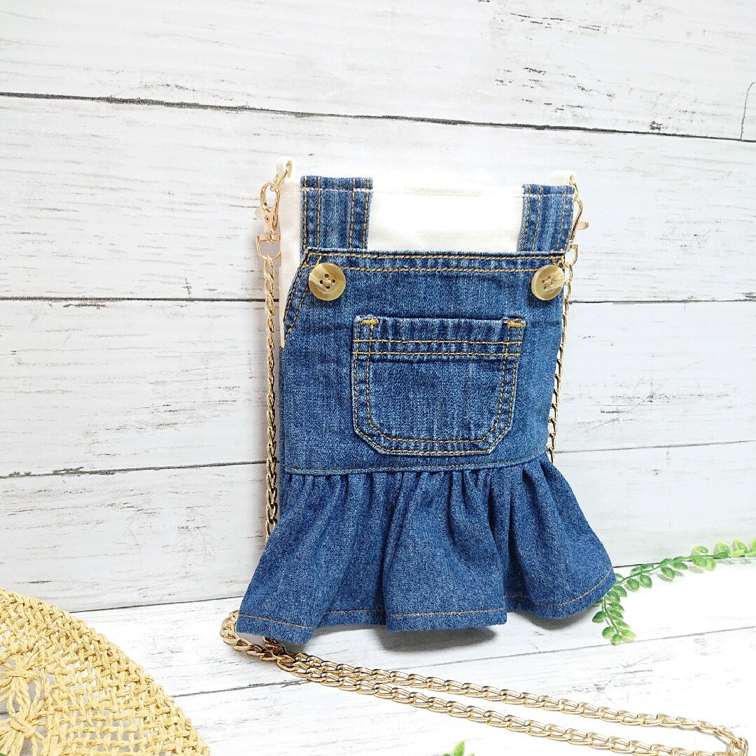 ハンドメイド ジーンズ デニム リメイク ショルダー サコッシュ スマホ