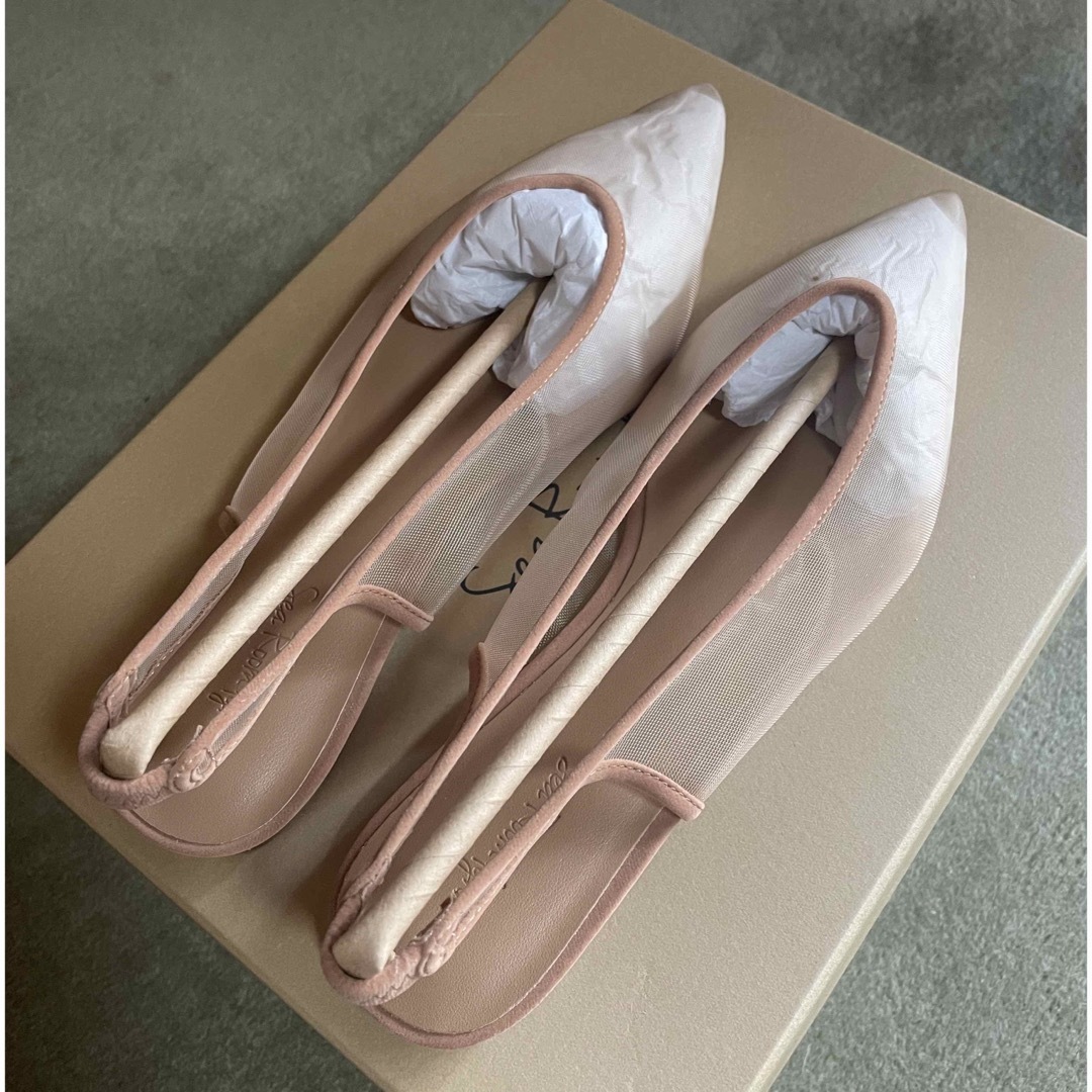 SeaRoomlynn - TULLEバックストラップミュール(ベージュ)の通販 by y