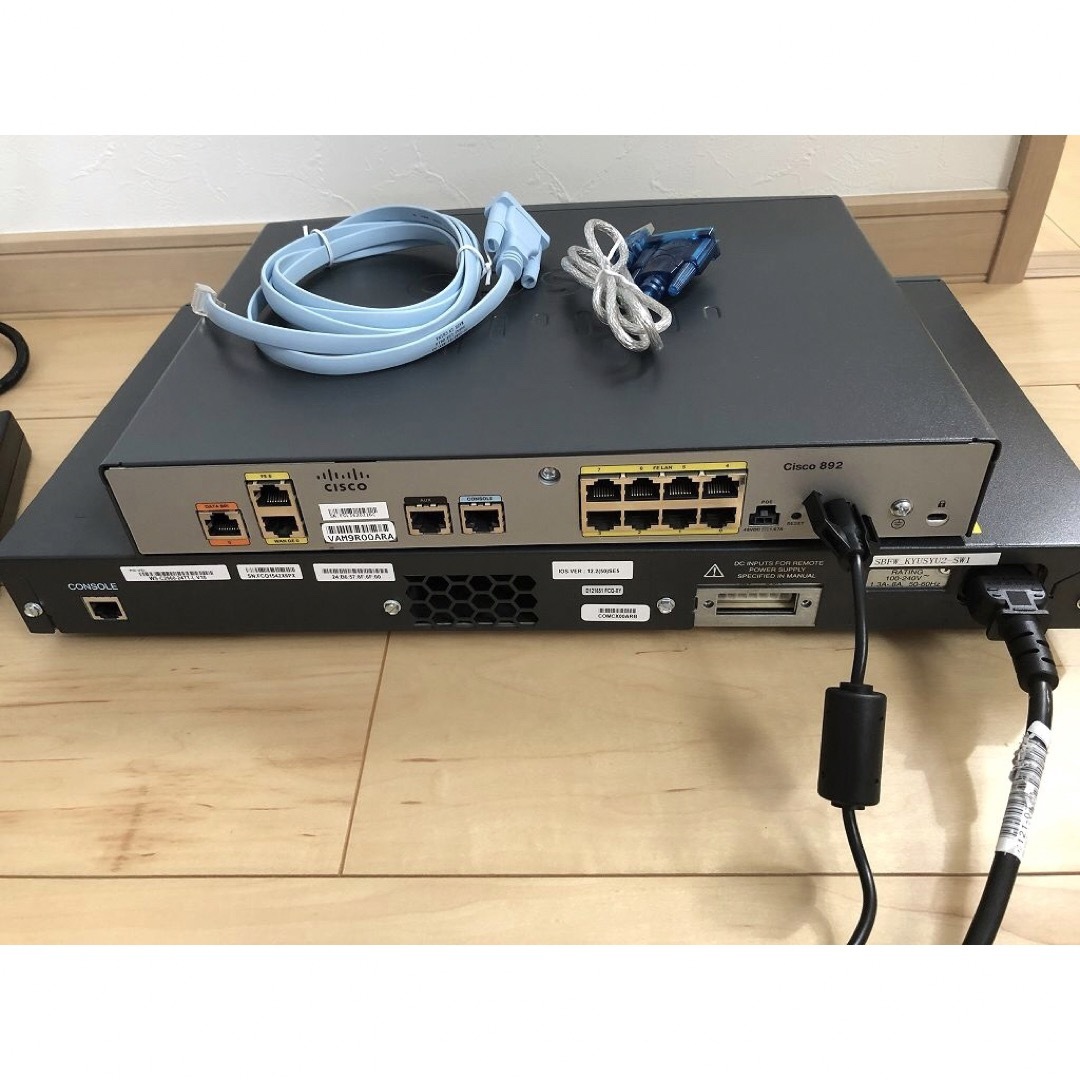 CCNA、CCNP】2台セットCisco892J、L2スイッチ2960の通販 by