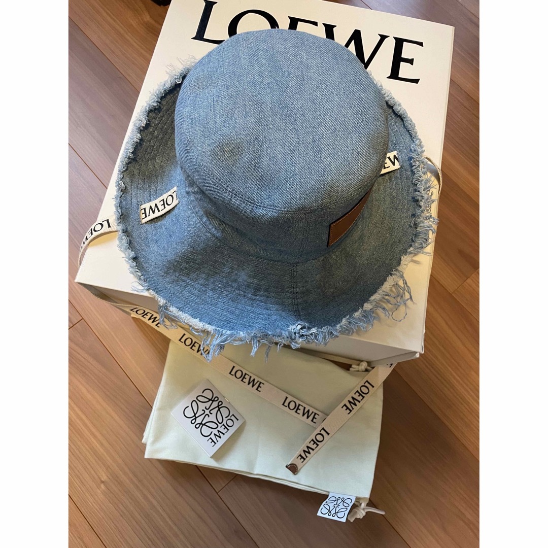 LOEWE - 正規品LOEWE フィッシャーマンズハット ダメージデニム ブルー