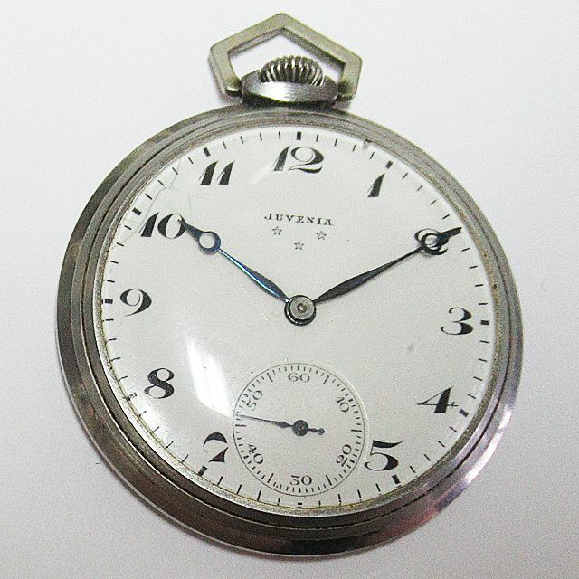 アンティーク:JUVENIA(ジュベニア)巻き上げヒゲ採用手巻き懐中時計 15