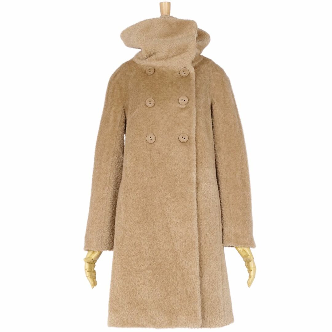 ▽マックスマーラ【36】ストゥディオ アルパカシャギーコート ミドル