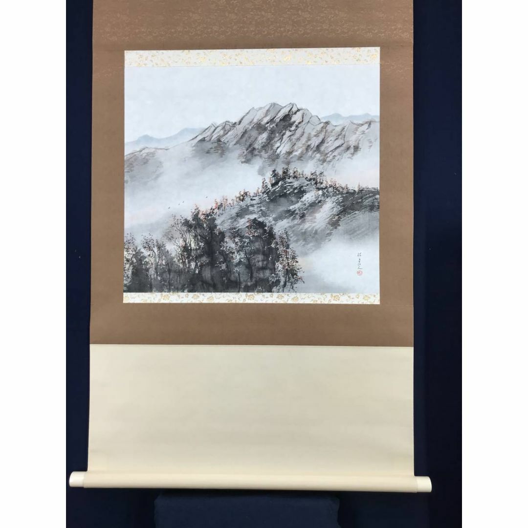 複製】松林桂月/秋山晩趣図/山水図/工芸品/掛軸☆宝船☆AC-490の通販