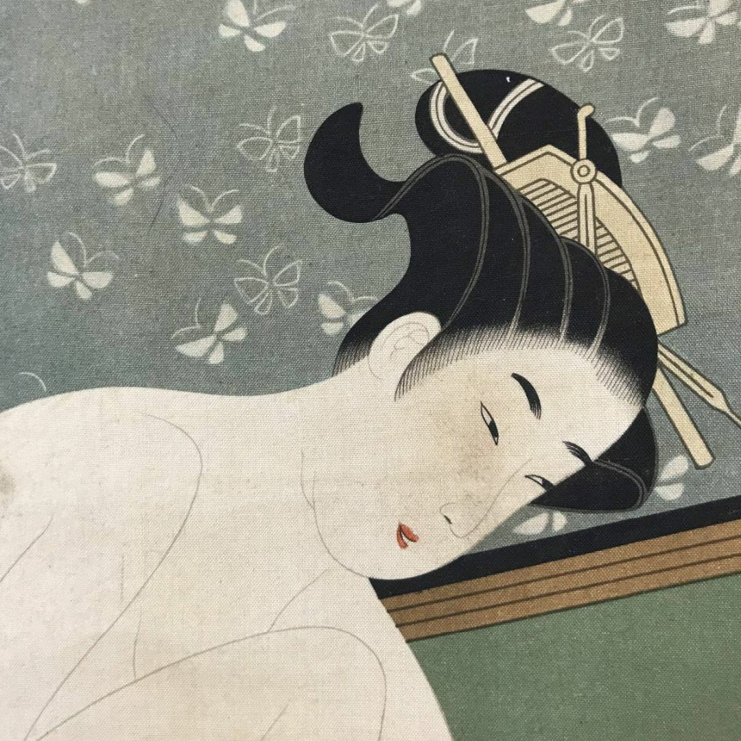 作者不詳/美人画/浮世絵/風俗画/掛軸☆宝船☆AH-672