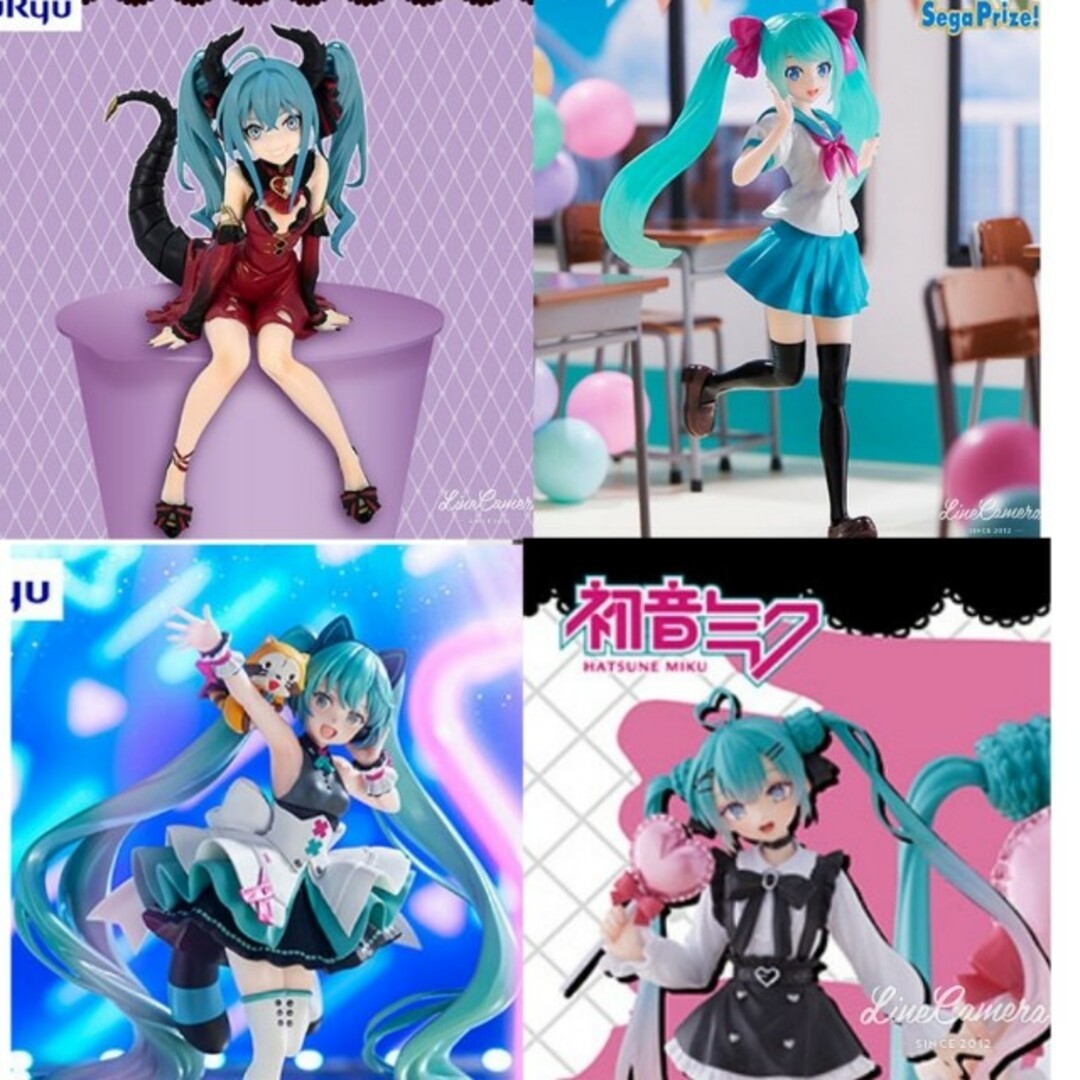 初音ミク フィギュア 4個セットの通販 by 南プライズ専門店 ⭐プロフ見
