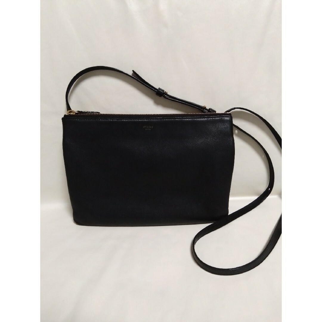 CELINE - CELINE セリーヌ トリオ ラージ ショルダー バッグ 旧ロゴ