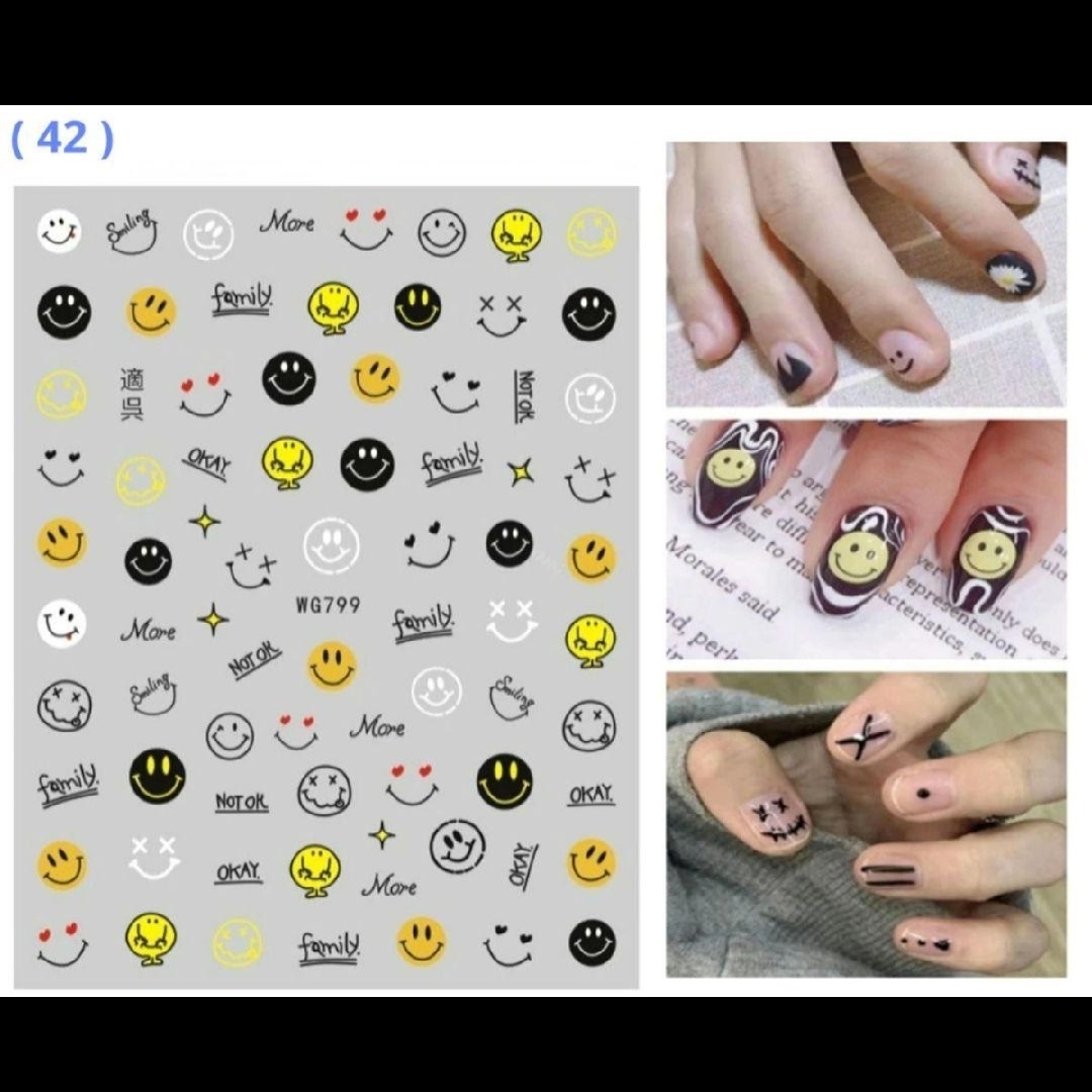 ニコちゃんお花ネイルシール 楽天市場】ネイルシール【1枚】カラフル