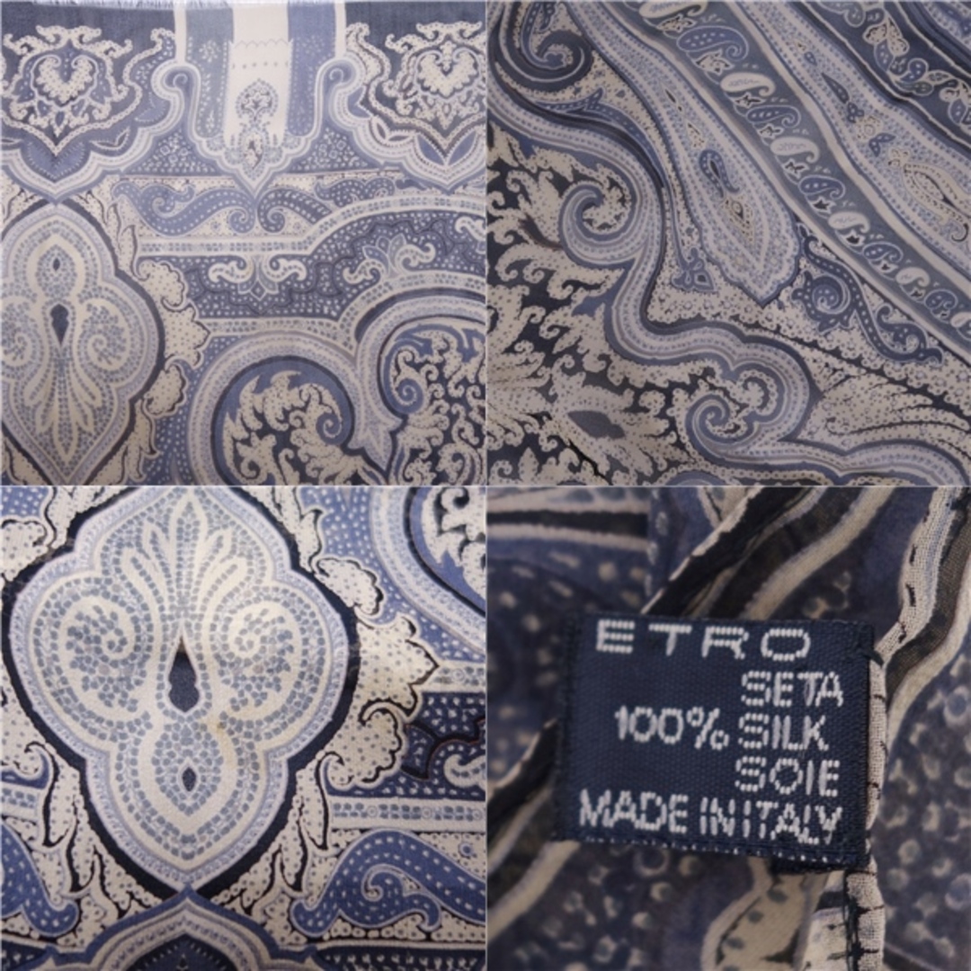 ETRO - エトロ ETRO マフラー ストール 総柄 ペイズリー柄 シルク100