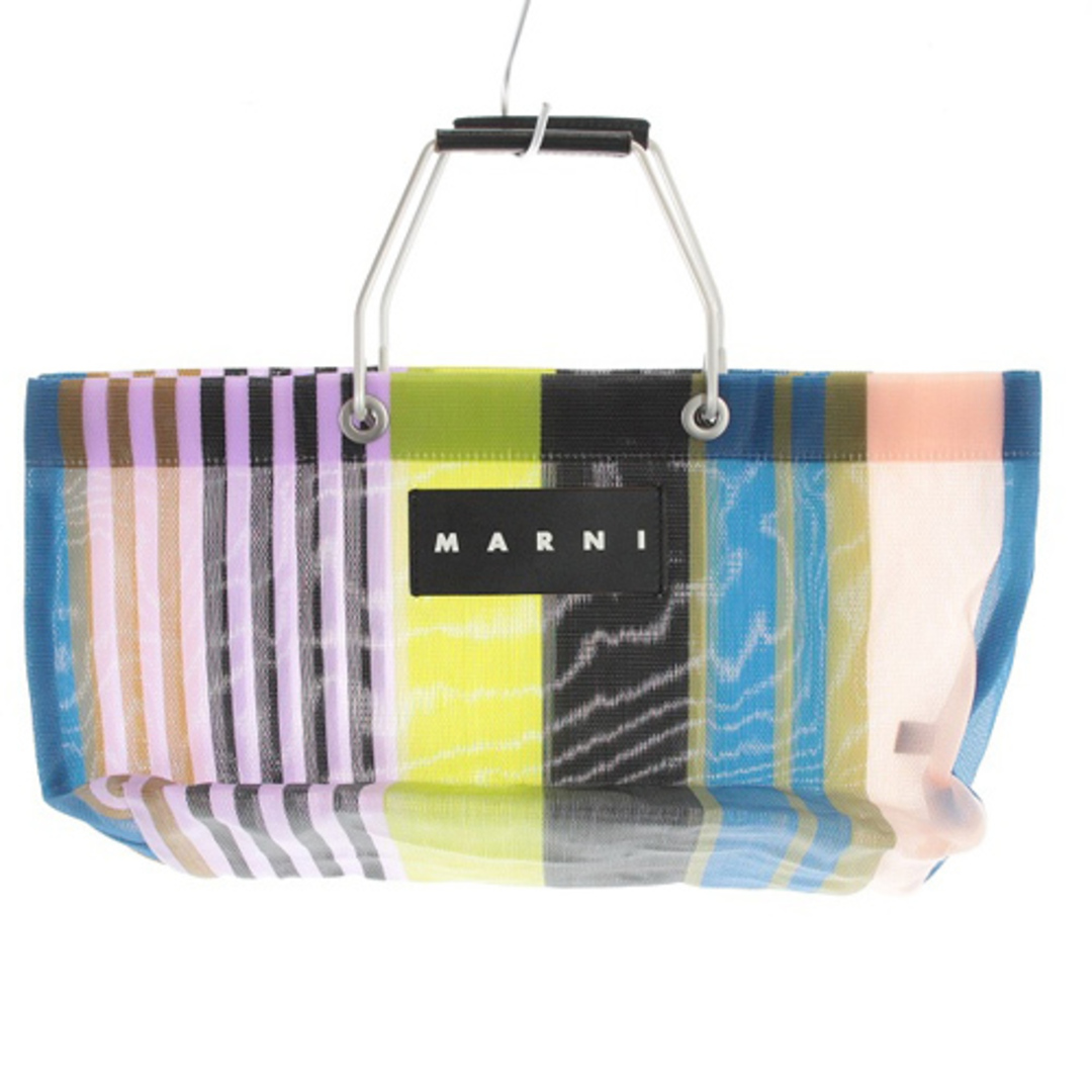 MARNI - マルニ ストライプバッグ ミニ フラワーカフェ マルチカラーの