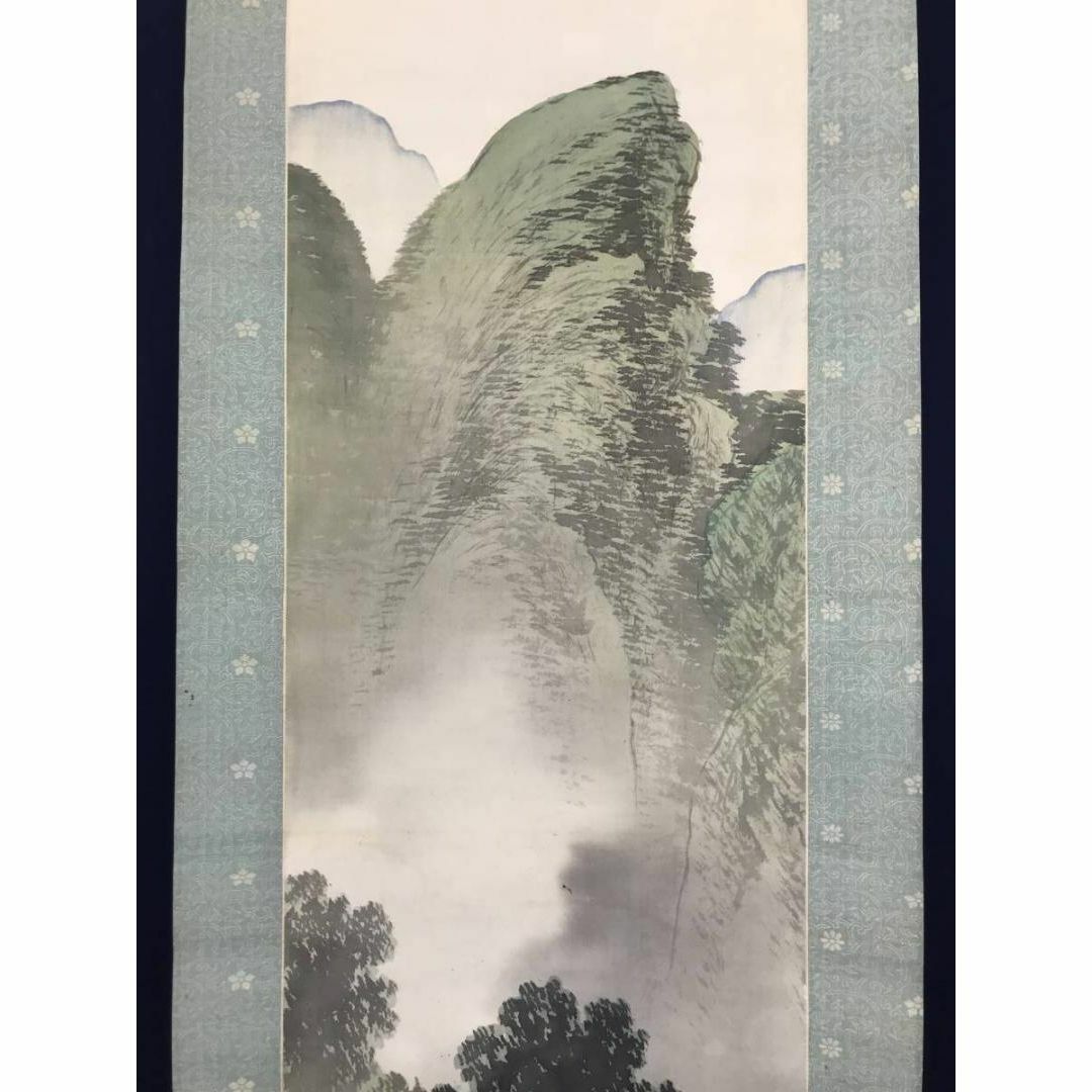 真作】田中頼璋/月下虫聲図/画賛/掛軸/名家伝来/AA-13