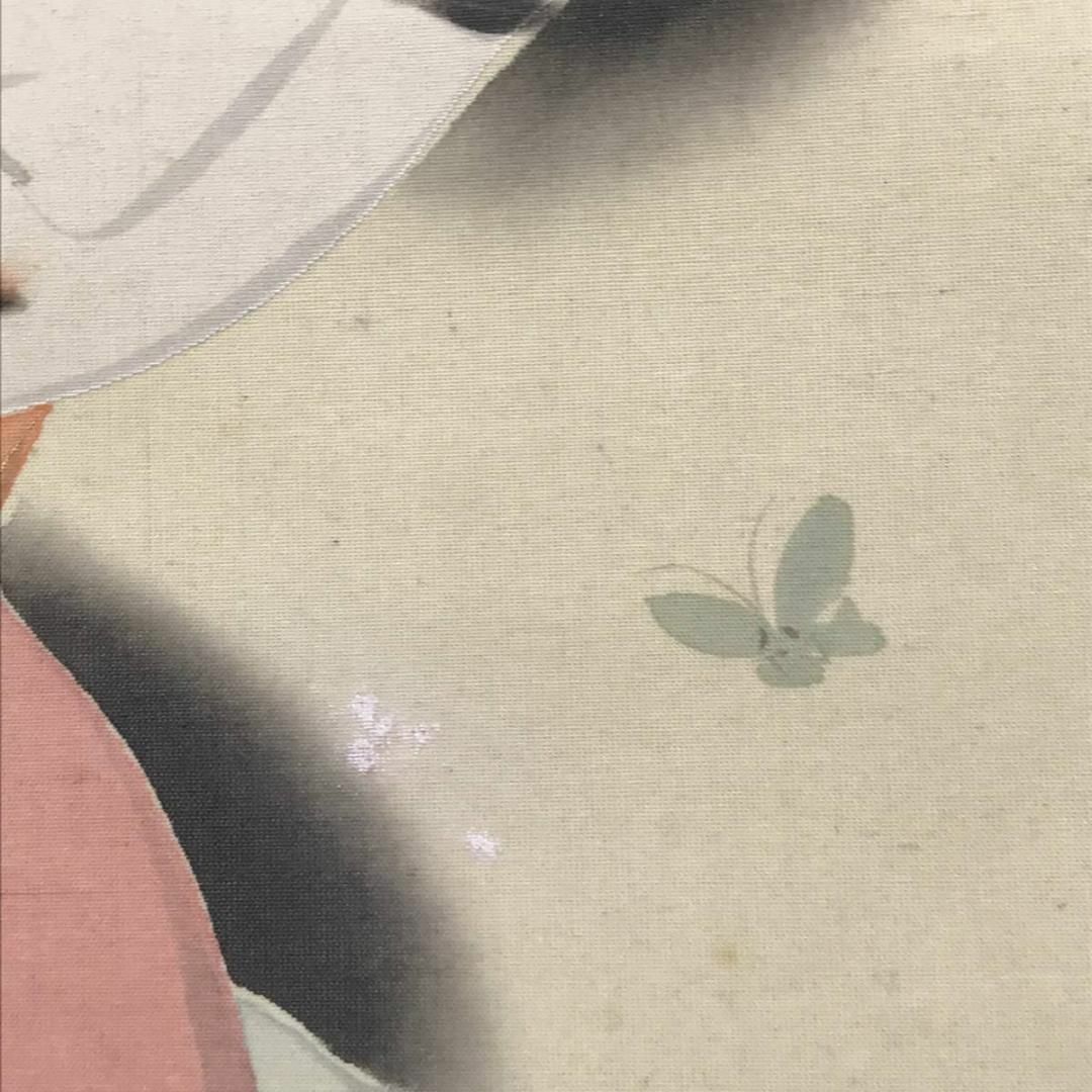 真作】天斎/唐美人に蝶図/美人画/美人図/掛軸☆宝船☆AC-188の通販 by