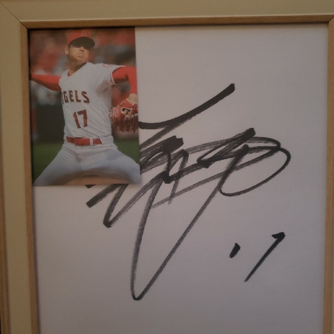 ☆世界のスーパースター☆大谷翔平直筆サイン色紙、額付き☆の通販 by