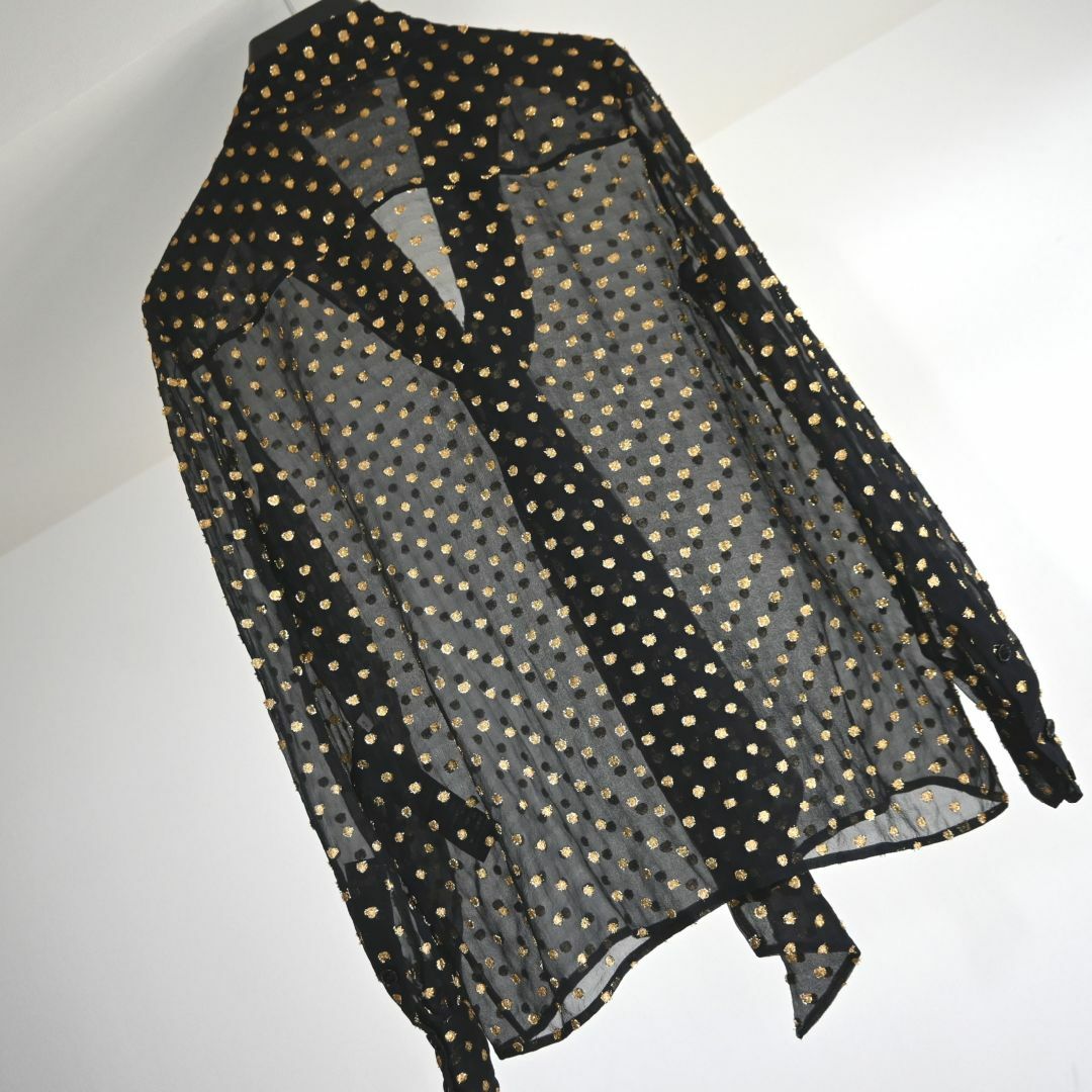 CELINE エディスリマン エンブロイダリーカラー 長袖白シャツ ブラウス