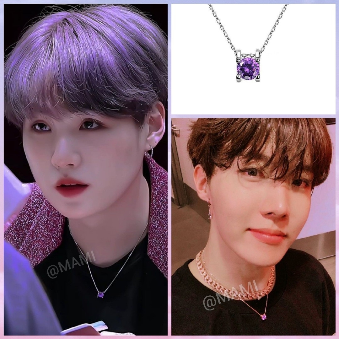 防弾少年団(BTS) - 💜BTS 防弾少年団 SUGA J-HOPE 紫 ネックレス