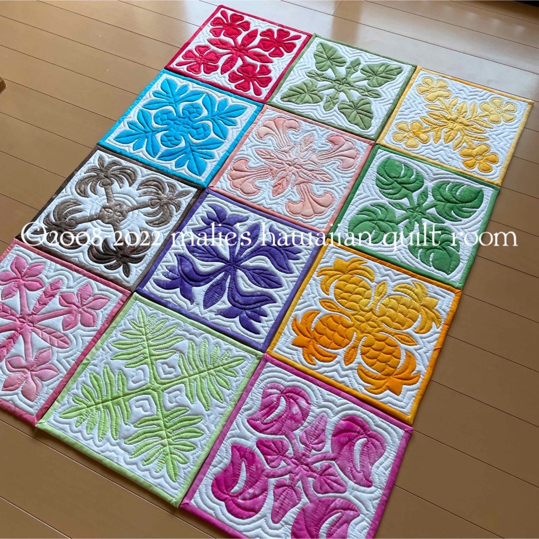 キット】ハワイアンキルト タペストリー30モンステラの通販 by malie's