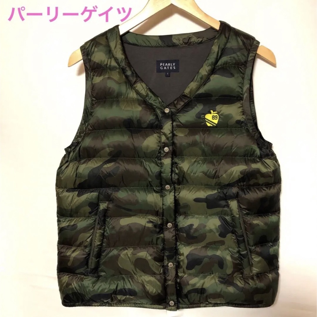 PEARLY GATES - 美品 パリーゲイツ カモフラ 迷彩 ダウンベストの通販