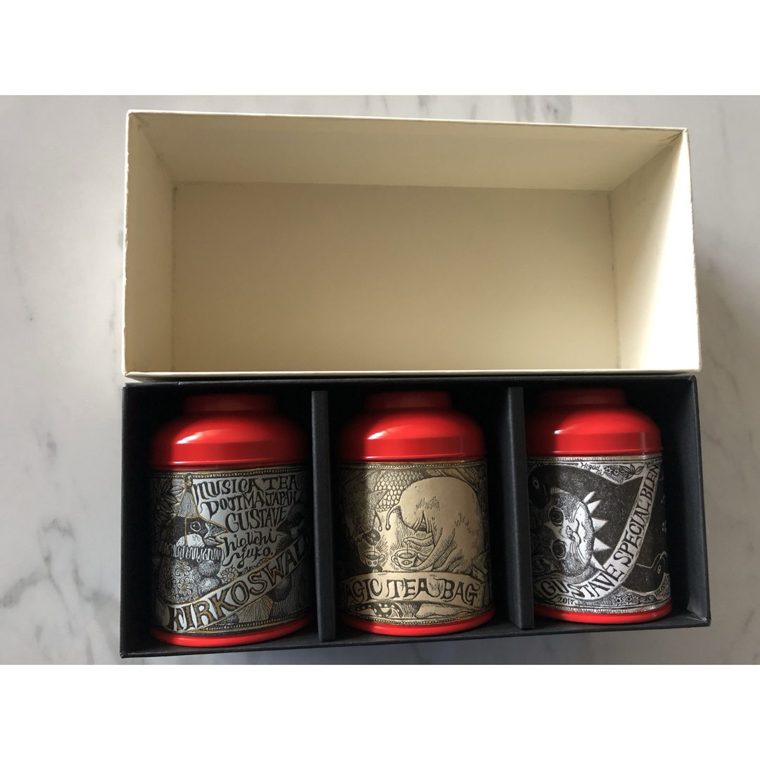 ギュスターヴくん紅茶缶&箱 「ヒグチユウコ×ムジカティー