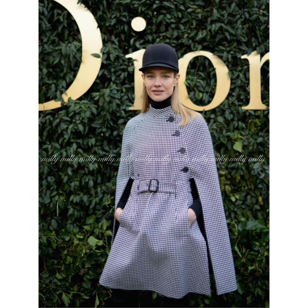 Christian Dior - ご成約済みです【Christian Dior】BEE刺繍千鳥ケープ