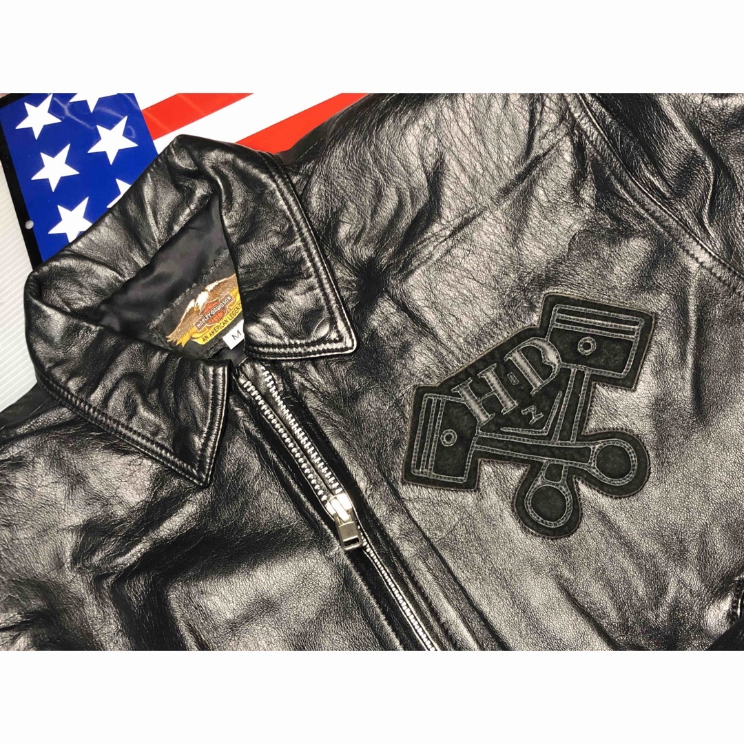 Harley Davidson - 【稀少！全面刺繍！入手困難】美品羊革ハーレー