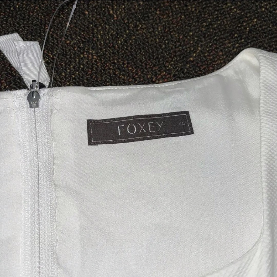 FOXEY - 極美品 フォクシー ワンピース ロイヤルホワイト FOXEYリボン