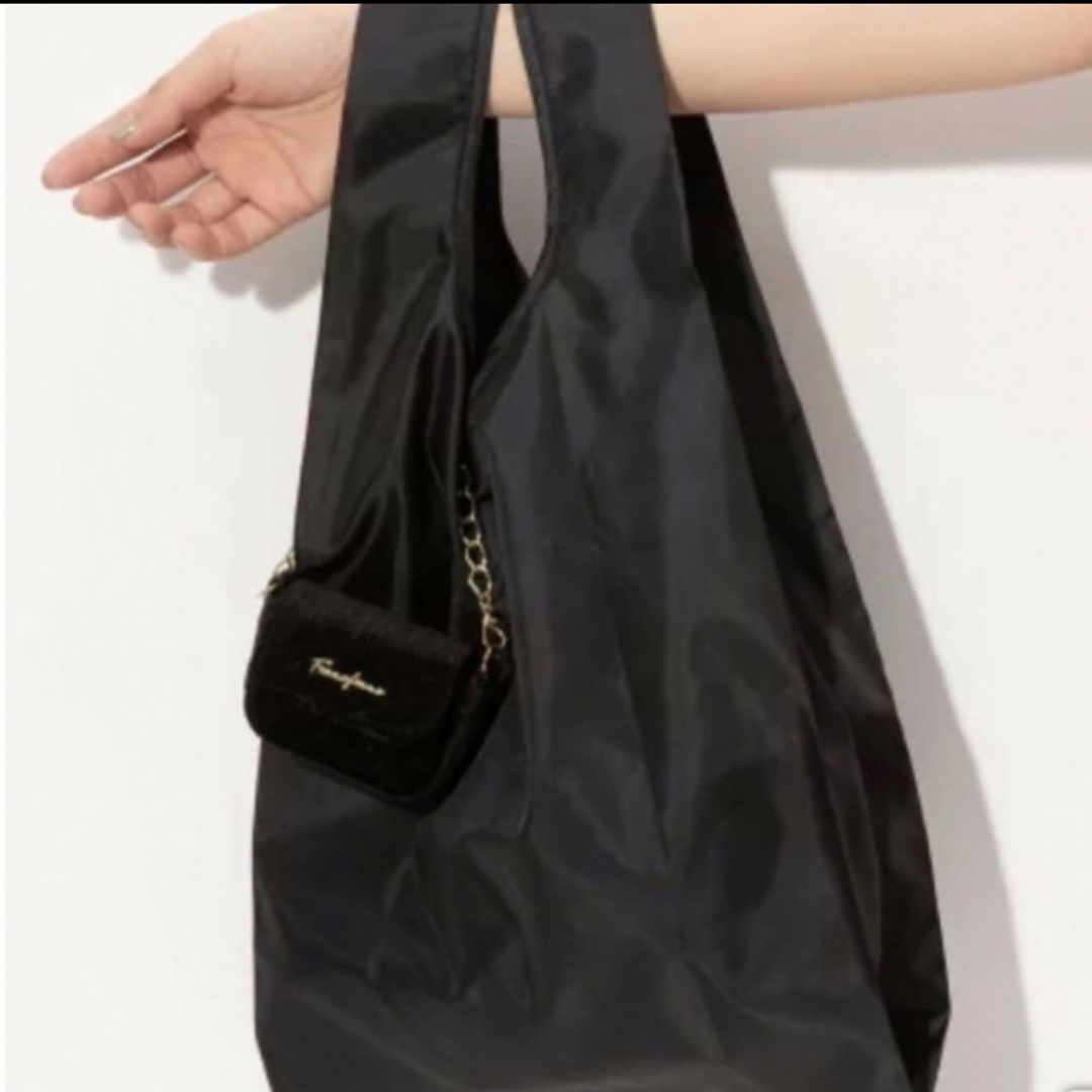 Francfranc - バッグチャーム エコバッグ 「バッグ ブラック」の通販