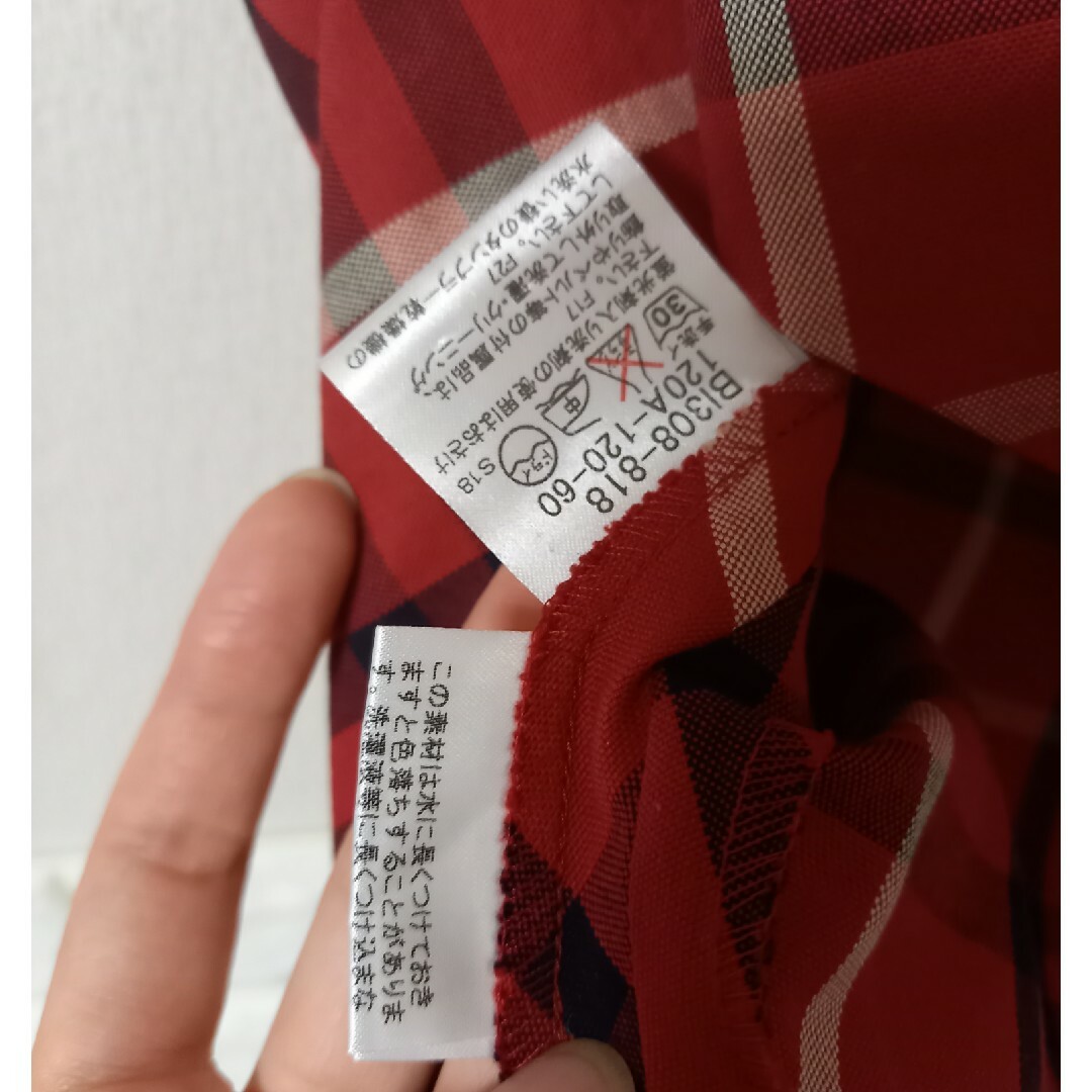 BURBERRY - バーバリーロンドン ノースリーブ ワンピース 赤 チェック