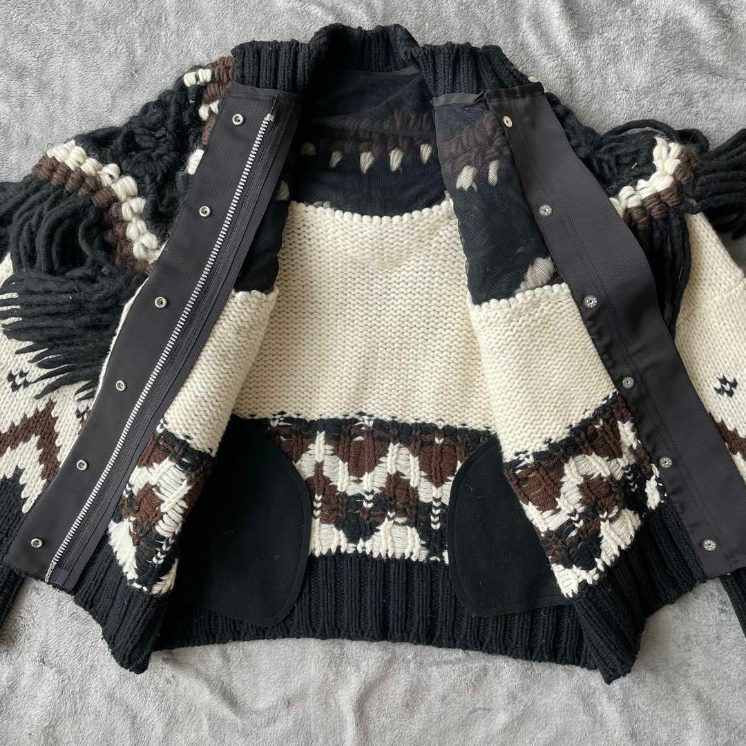 魔裟斗着用！【希少】sacai サカイ ノルディック ニットジャケットの