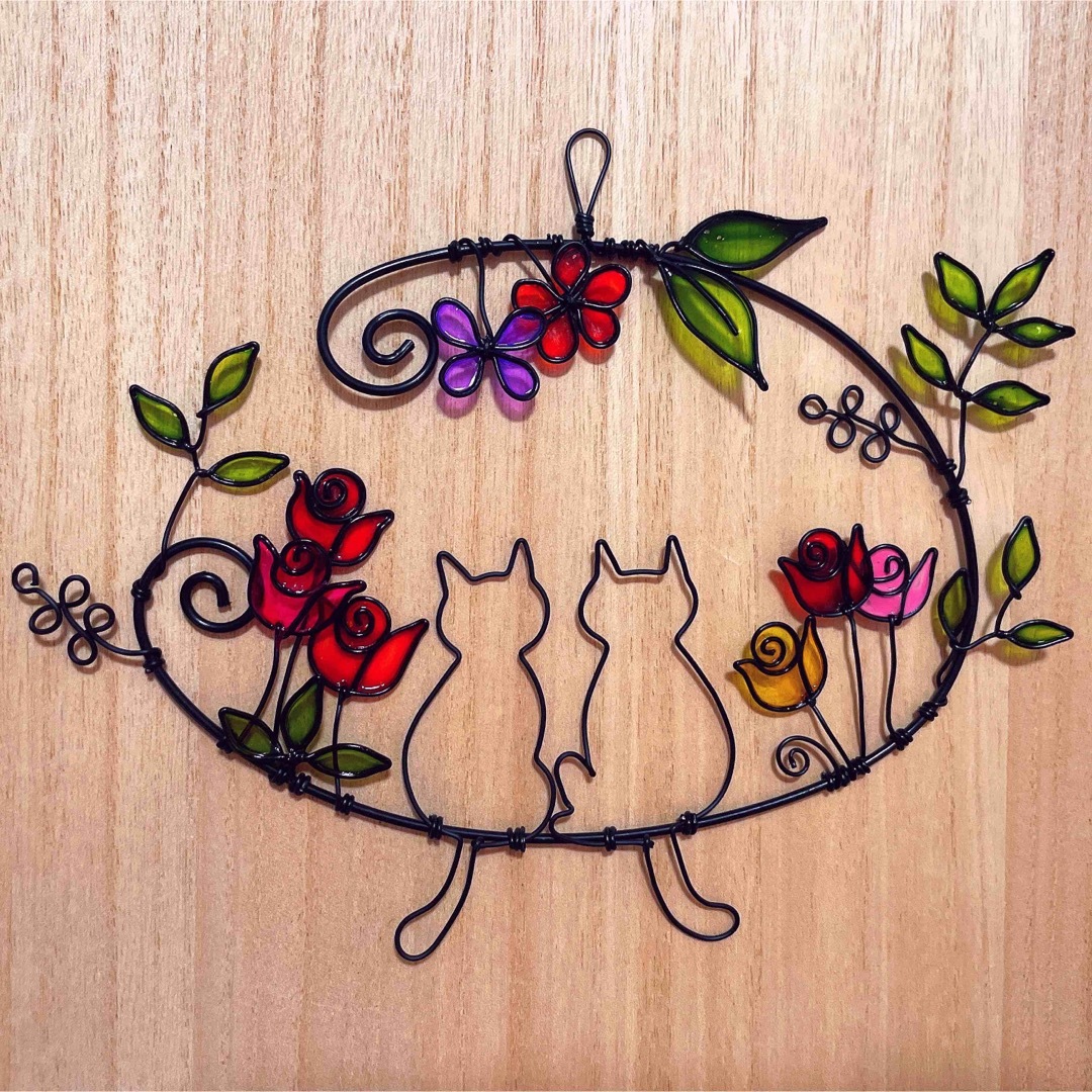 WL NE03β ネコねこ猫】ディップアート ワイヤークラフト ワイヤー