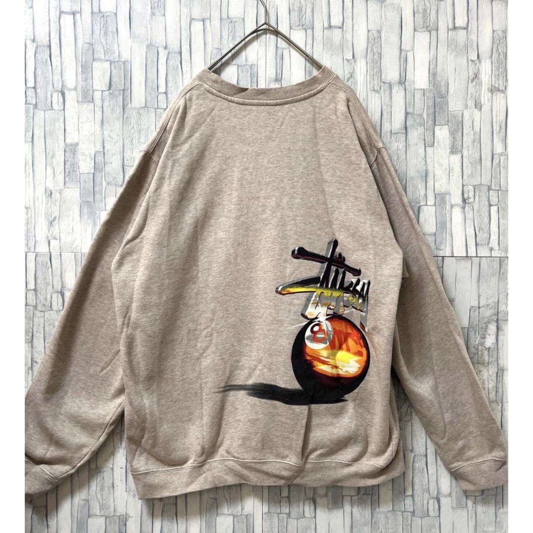STUSSY - ステューシー 8ボール トレーナー スウェット L ベージュ 00s