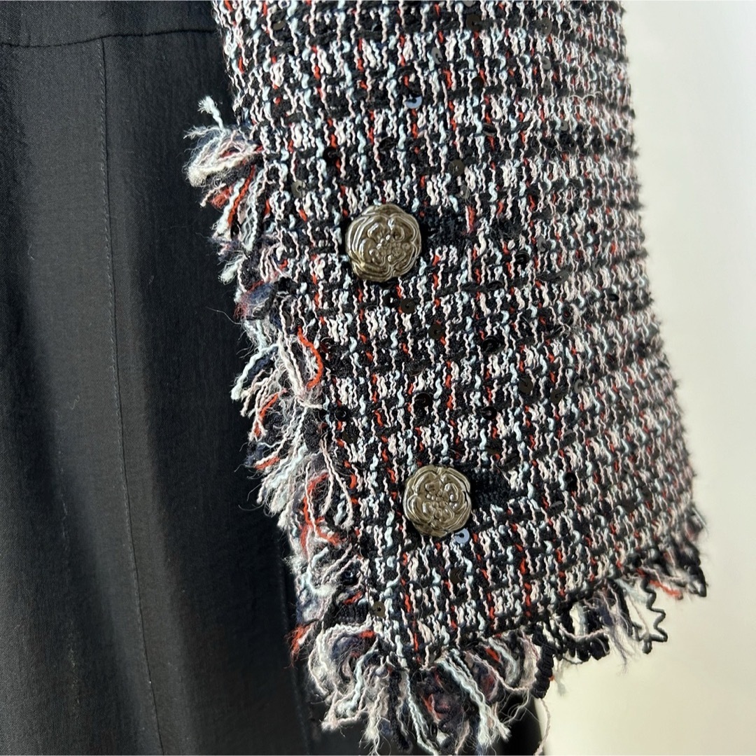 CHANEL - 【美品】CHANEL シャネル ジャケット ブラック系 ツイード 36