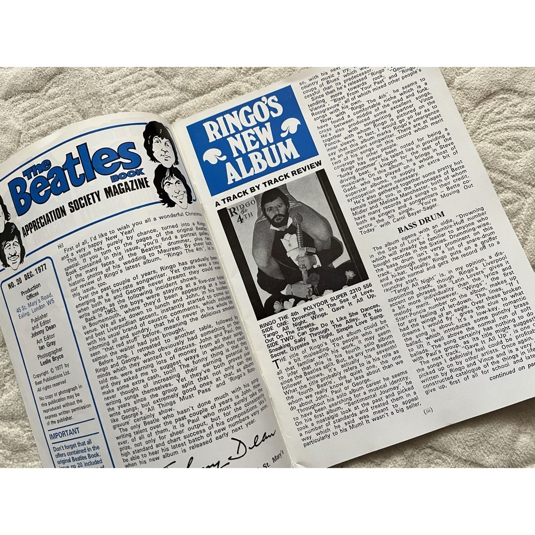 THE BEATLES - ザ ビートルズ マンスリーマガジン 1977の通販 by