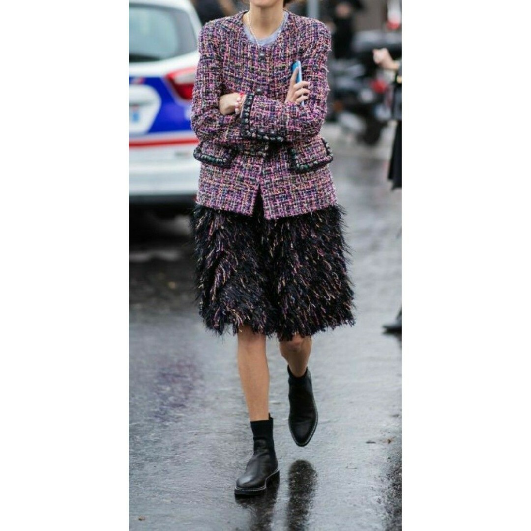 CHANEL - シャネル❤️パールロゴボタン❤️ピンクツイード