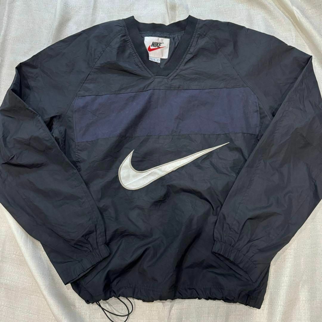 NIKE - 【希少】NIKE 90s ナイロン プルオーバー 銀タグ ビックロゴ