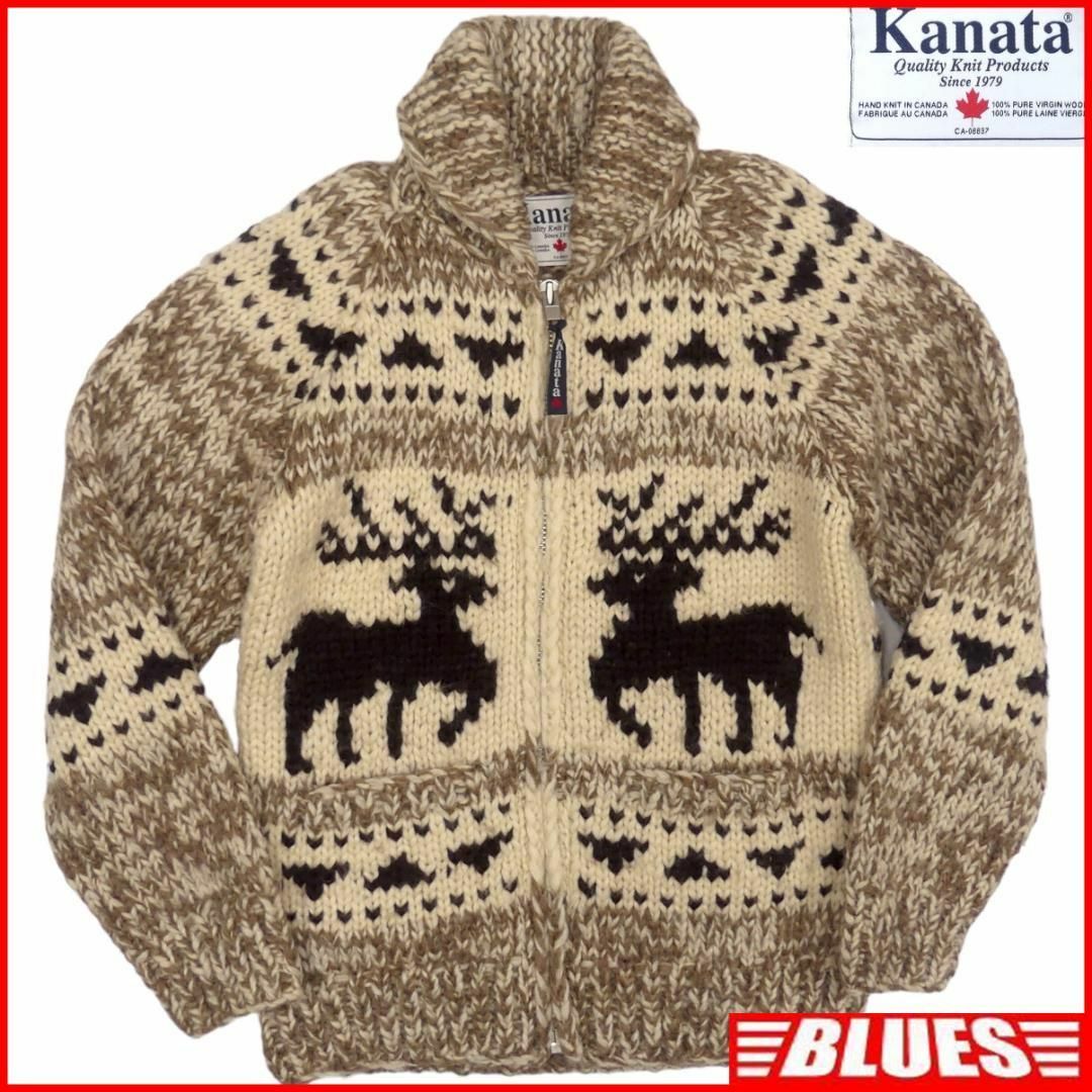 KANATA - カウチン セーター kanata ニット M カナダ製 カナタ 茶