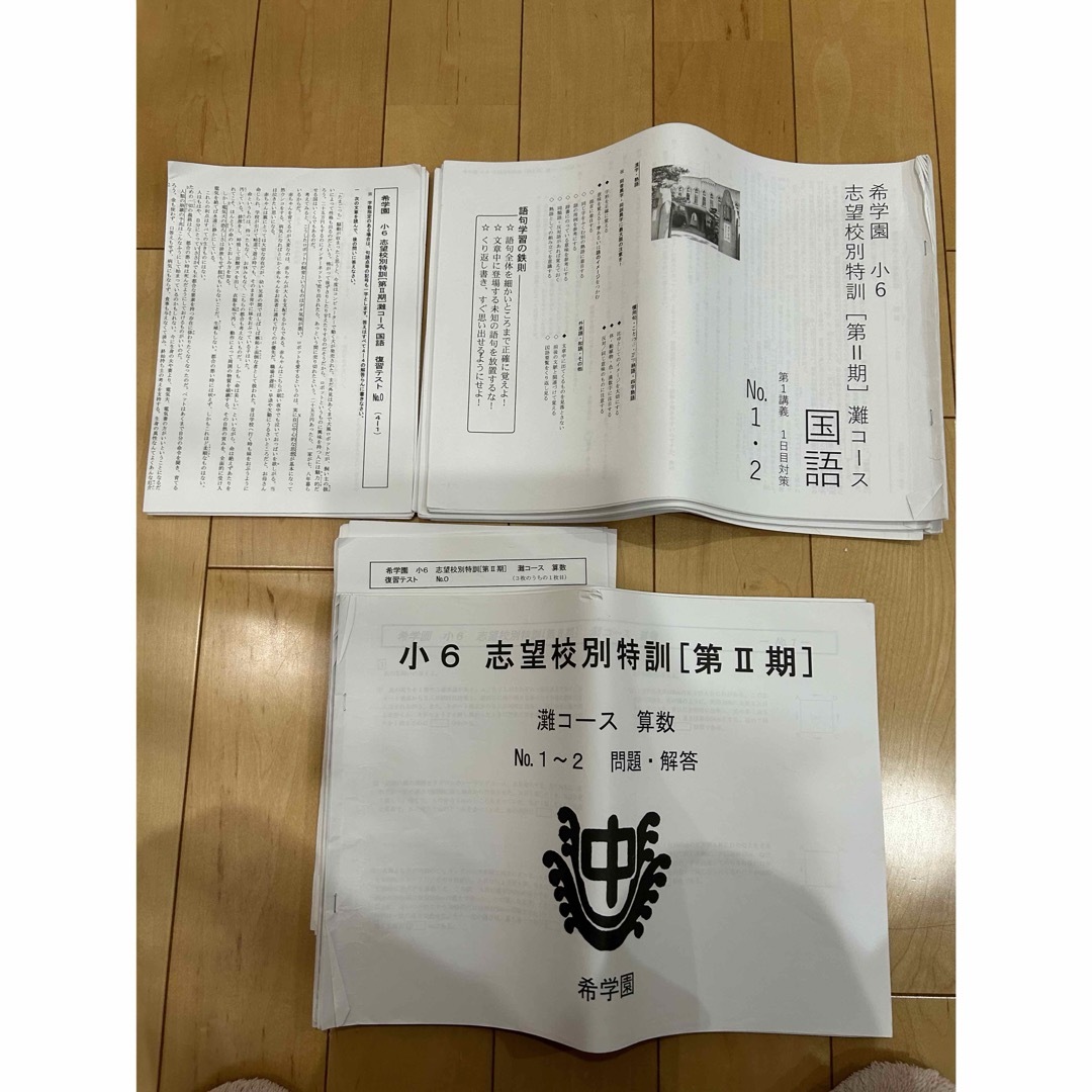 希学園 小6 志望校別特訓 灘コース 第Ⅱ期 国語 夏休みの語句 希学園