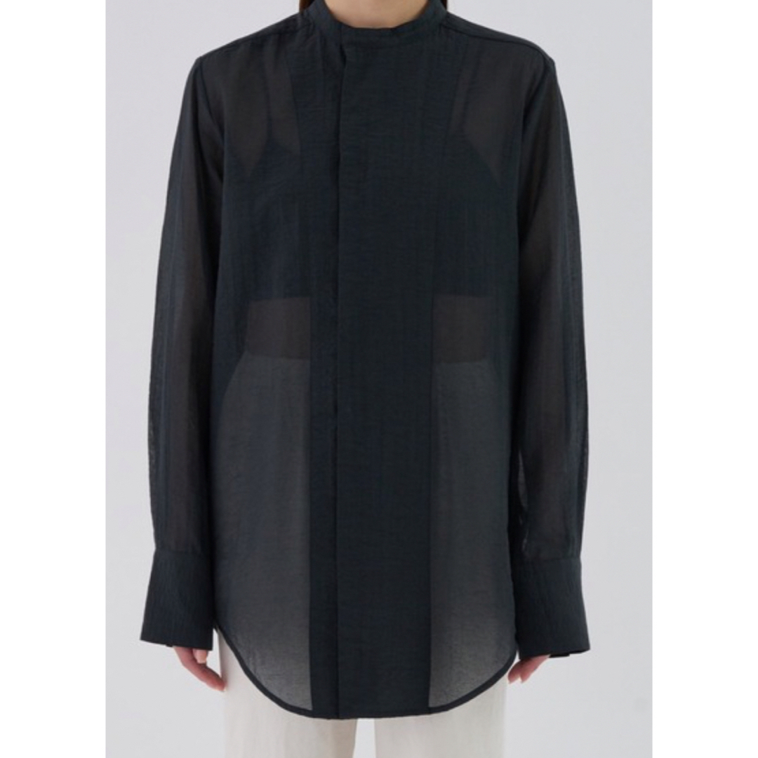 ENOF sheer jacket シアーシャツブラック