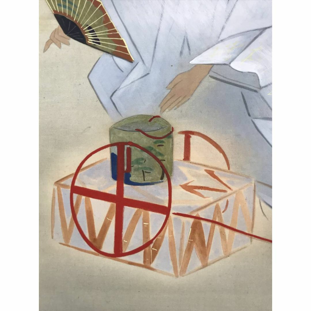 真作/観水/能図/能舞図/能楽/能画/掛軸☆宝船☆AD-457の通販 by 掛軸