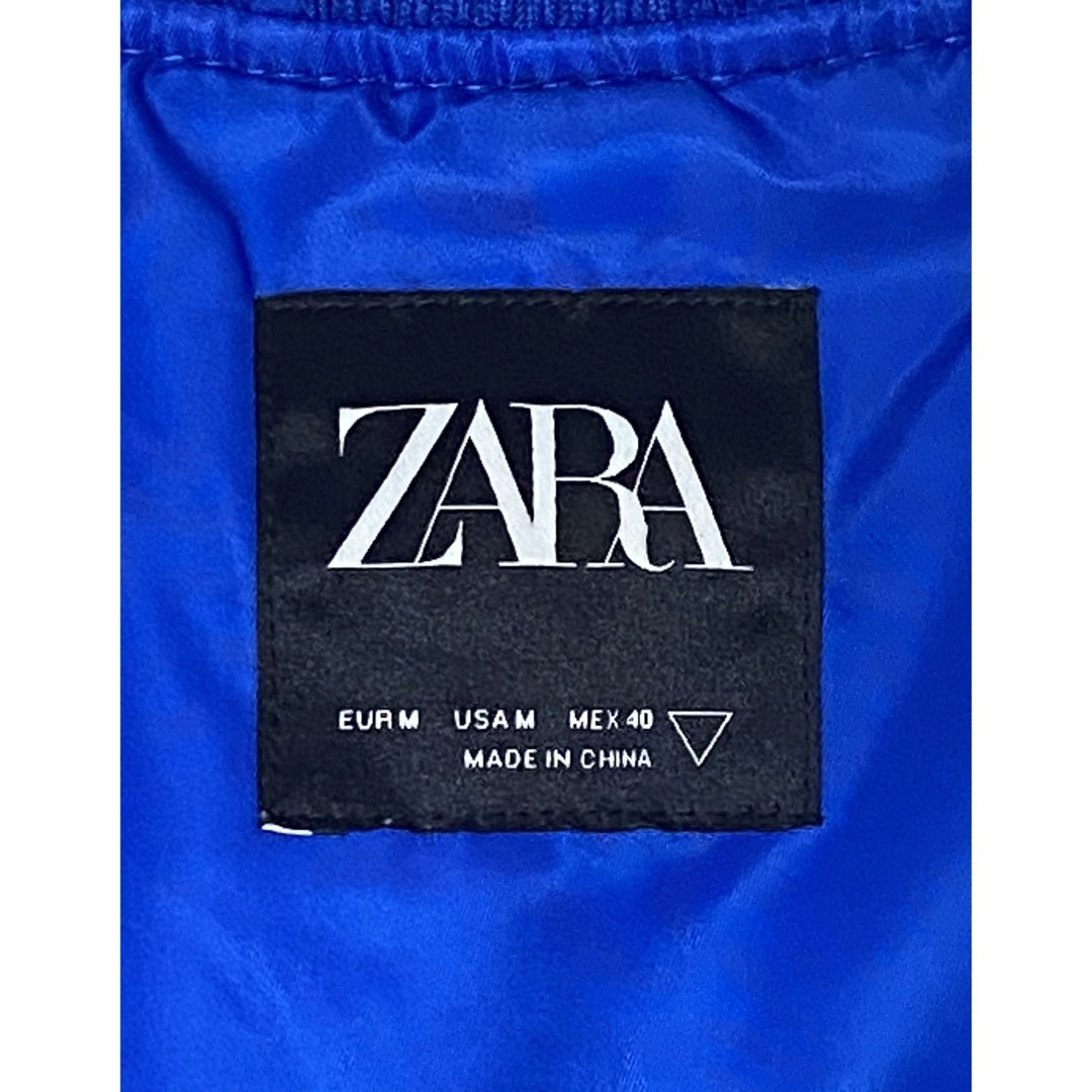 ZARA - ZARA ブルー スタジャン（ボンバージャケット）の通販 by R