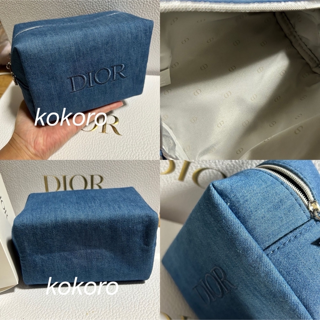 Dior - ディオール ノベルティ ポーチ デニム ブルー スクエア 2024