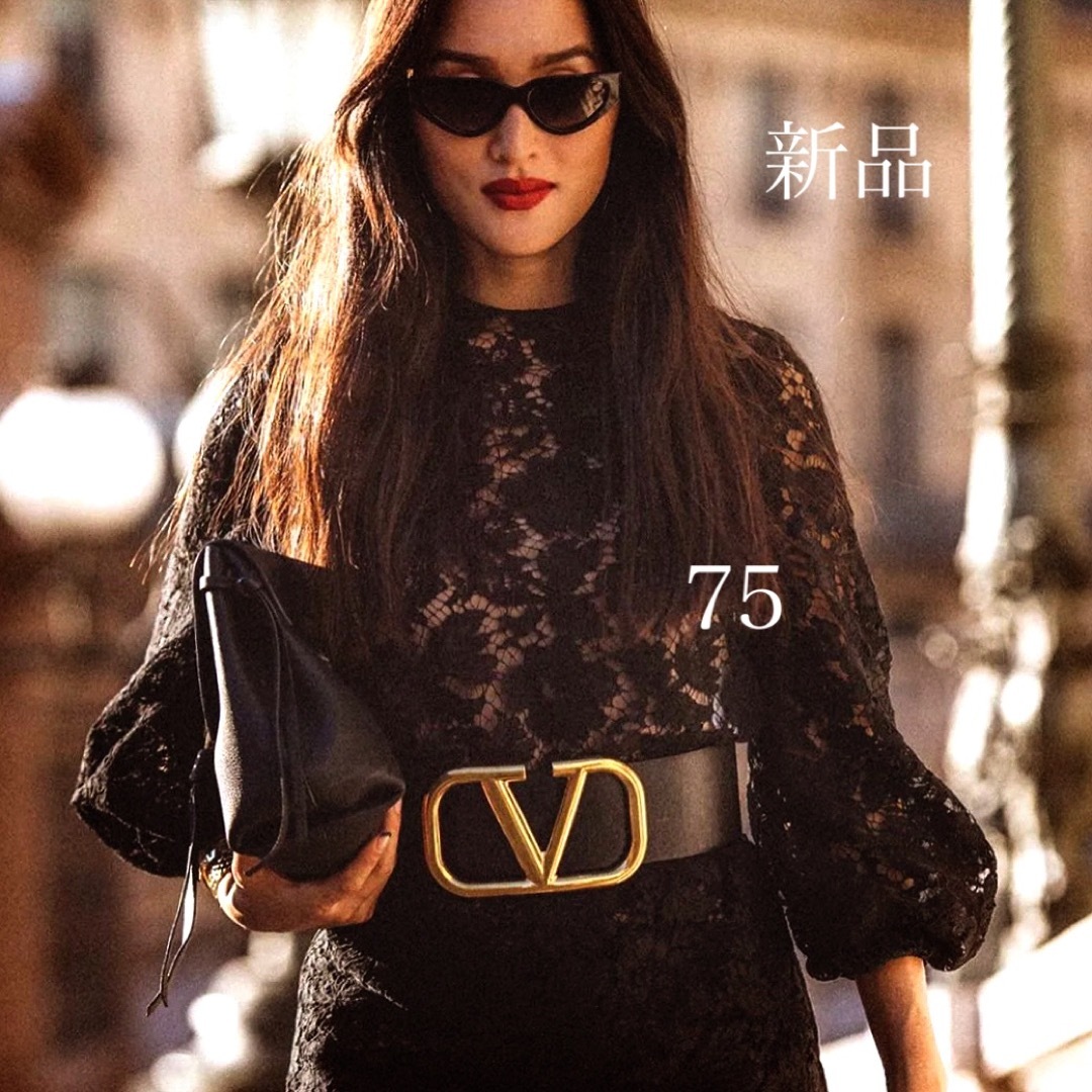 VALENTINO - 新品75 VALENTINO ヴァレンティノ ベルト Vロゴ 70MM VLTN