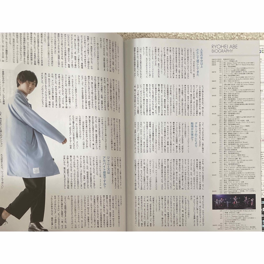 Snow Man - 阿部亮平 10000字ロングインタビュー 切り抜きの通販 by