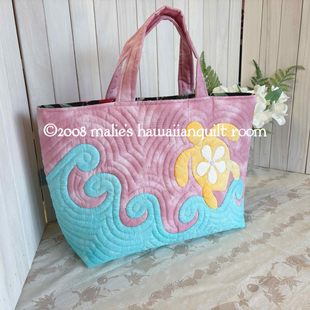 キット】ハワイアンキルト ビックトートバッグ ホヌの通販 by malie's