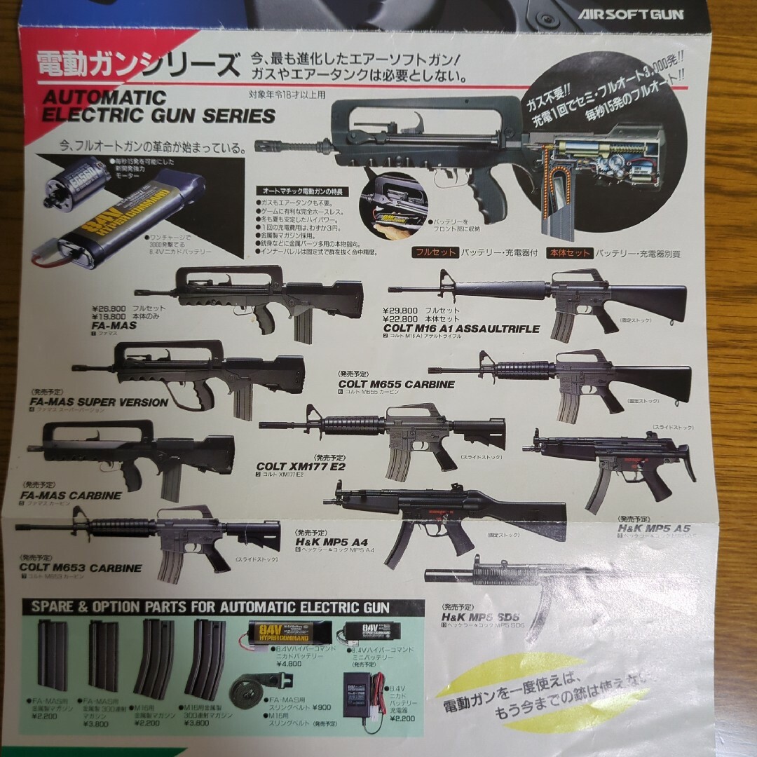 東京マルイ - カタログ 東京マルイ TOKYO MARUI GUN LINE UP 約25年前