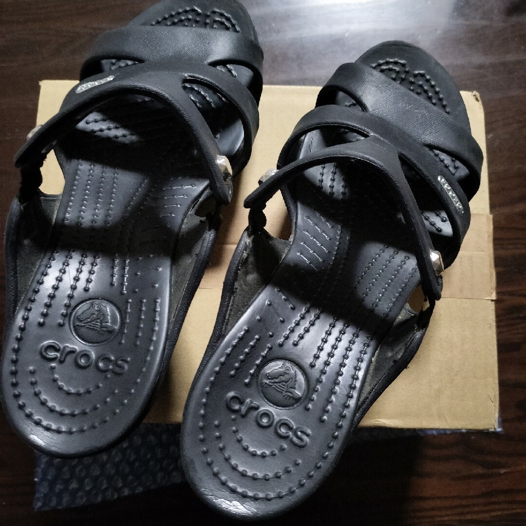crocs - クロックスヒールサンダル 廃盤品の通販 by 343's shop