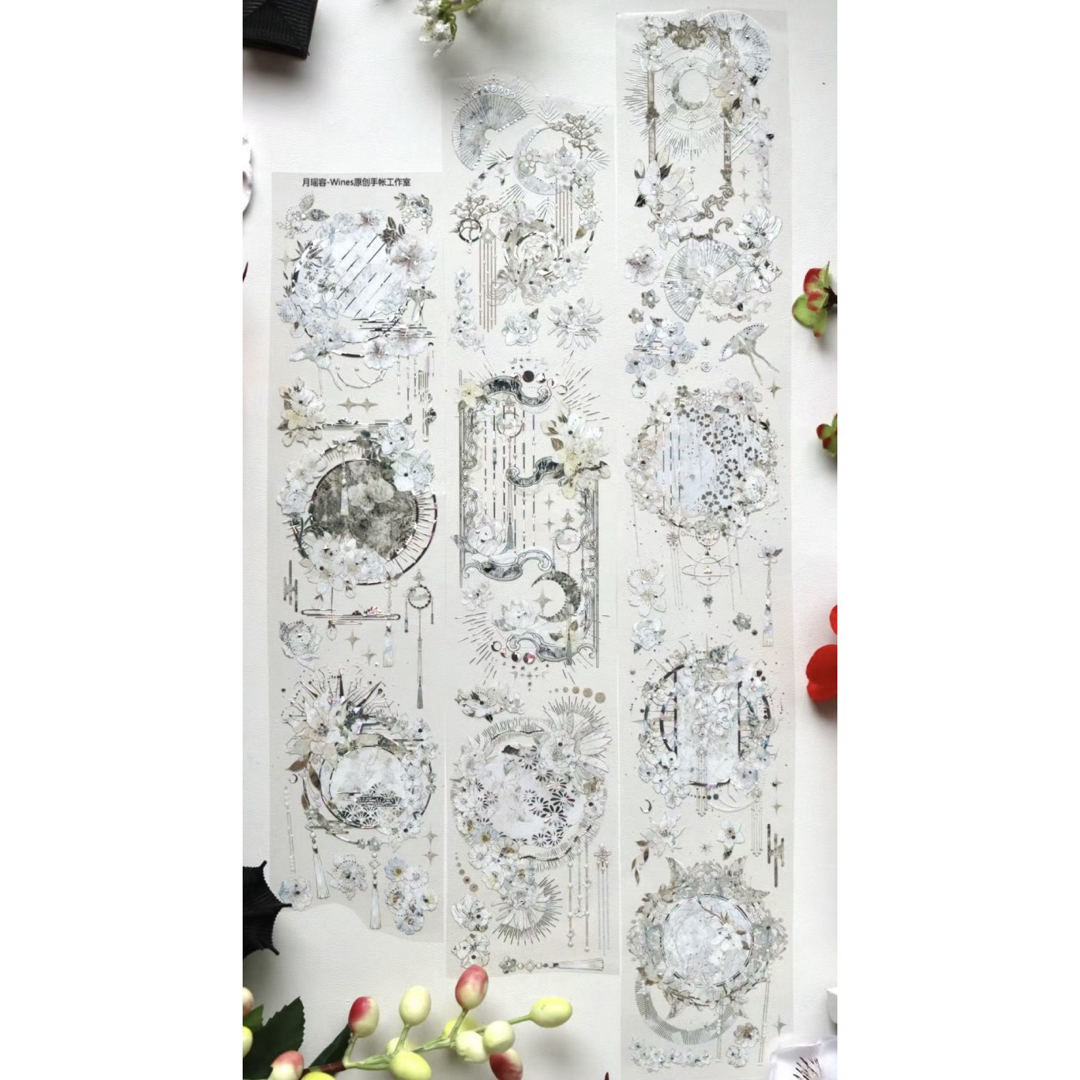 ⑥♡海外マステ♡ WINES STUDIO さん 月揺容（贝壳銀）の通販 by